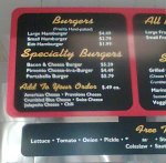 restaurant fast food menu vinyl